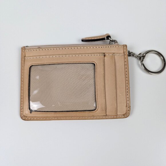 Coach | Tan Multicolor Signature Canvas Leather Wristlet ID Holder Keychain - Picture 3 of 4